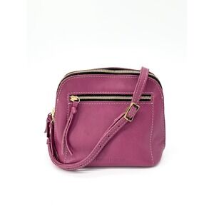 Portland Leather Goods Luna Small Crossbody Bag Plum Purple Leather Retired